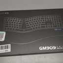 DELUX Ultra-thin Ergonomic Wireless Keyboard GM909-Black
