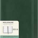 Moleskine Classic 18 Month 2025-2026 Weekly Planner, Soft Cover, Large (5" x 8.25"), Myrtle Green, 208 pages