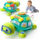 Zardali Baby Toys 6-12 Months, Musical Turtle Tummy Time Developmental Crawling Toy for 6 7 8 9 10 Months, Educational Bilingual Infant Toy 6-9-12 Months, Baby Boy Girl Birthday Gifts