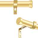"Gold Wrap Around Industrial Curtain Rod, 66-120 Inches Adjustable, 1-Inch Diameter, Indoor and Outdoor Use"