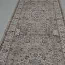 Hallway Washable Runner Rug - 2'6x12 Kitchen Rugs Entryway Rug Runner Vintage Soft Floor Mat Non Slip Indoor Farmhouse Carpet for Bathroom Living Room Bedroom (2'6''x12', Beige)