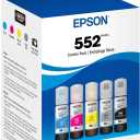 EPSON 552 EcoTank Ink Ultra-high Capacity Bottle Five Color Combo Pack (T552920-S) Works with ET-8500, 8550