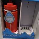 ThermoFlask Kids Bottle with Straw Lid - Durable & Dishwasher-Safe Water Bottles & Lids - Leak-Proof Bottle Lid Design - Reusable Water Bottles for Everyday Use - 16 oz, Red/Blue (2 Pack)