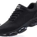 OWIF Steel Toe Work Shoes for Men Women Comfortable Lightweight Cushion Composite Toe Construction Safety Toe Shoes,7.5-8 Women/6-6.5 Men Black