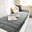 New Thick Sofa Covers Washable - Soft Corduroy Universal Sofa Cover 2 3 4 Seater, Non-Slip Couch Cover, Couch Seat Covers Sofa Slipcovers Furniture Protector for Living Room (Dark Grey, 70x150cm)