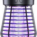 Portable Bug Zapper Indoor Outdoor, 2025 Upgraded Mosquito Zapper 3-in-1 Rechargeable Mosquito Killer & Camping Lamp,Suitable for Patio, Home, Backyard, Yard, Garden, Campsite (Black)