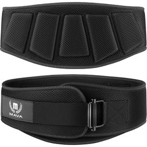Mava Sports Weightlifting Belt for Men and Women, Weight Belt with Chain for Pullup, Gym Lifting Belt for Powerlifting, Squat, Bodybuilding, Heavy Duty Steel, Workout Belt with Comfortable Support, XXL