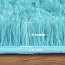 Andency Blue Area Rugs 9x12 for Living Room Home Decor, Large Shaggy Bedroom Carpet, Non-Slip Big Shag Indoor Thick Soft Fluffy Furry Fur Area Rugs for Kids Dorm Nursery Aesthetic