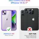 Diaclara Designed for iPhone 14 Case 6.1 Inch,Upgraded Full Body Rugged Clear Bumper Case with Built-in Privacy Screen Protector for iPhone 14,Purple