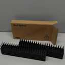 BORHOOD Bird Spikes, 20 Pack Pigeon Deterrent for Small Birds Raccoon Cats Defender for Outside to Keep Squirrel Away, Plastic Fence Spike for Railing and Roof-Black