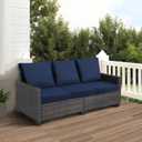 Water Resistant Sofa Cushion Slipcovers, RV Seat Cushion Covers High Stretch Furniture Protector, Washable Covering Coats for Camper (Chair Cushion, Navy)