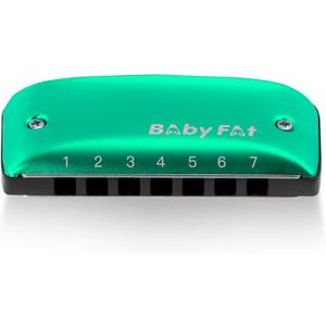 KONGSHENG BabyFat 7 Hole Blues Mini Harmonica Set,Diatonic Harmonica with free lanyards,Easy-playing Musical Instrument(Key of F)