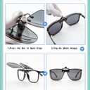 LianSan Upgraded Polarized Clip On Sunglasses Over Prescription Glasses,Flip Up Sun Shades Fit Eyeglasses Anti Glare