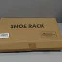 Expandable Shoe Rack, 3-Tier Metal Small Shoe Rack, Adjustable Shoes Organizer, Storage Shelf for Closet, Entryway, Black