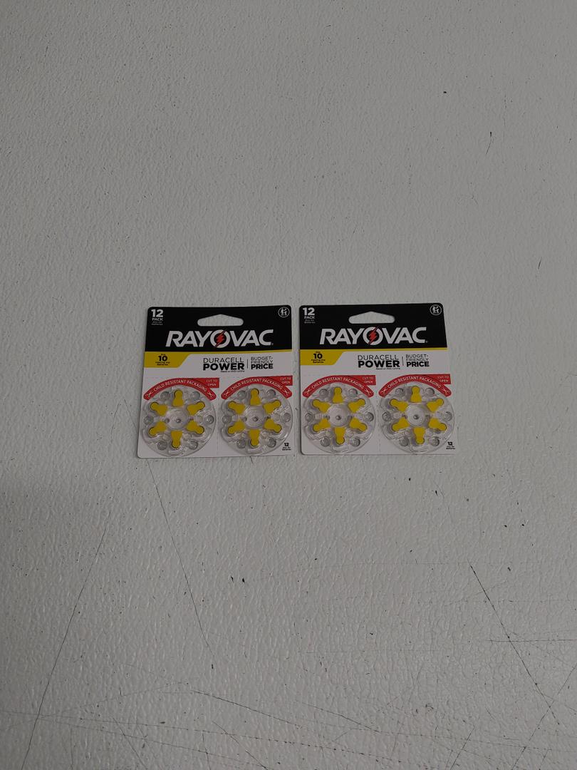 RAYOVAC Size 10 Hearing Aid Batteries (24 Pack), Size 10 Batteries