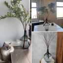 11in Black Glass jug vase, Floor Large Clear vase, Big Transparent Vintage Bubble Round Vase, Centerpieces for Farmhouse Tabletop Indoor Festive Decoration