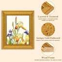 HLiWEGNS 24x36 Gold Ornate Wood Picture Frame, Single Pack, Classic Textured Frame for 24 x 36 Poster Art Display, Gallery Wall Decor
