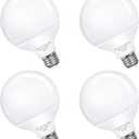 G25 LED Vanity Globe Light Bulb, 60W Equivalent Incandescent Bulbs for Vanity Bathroom Mirror Light Bulb, 3000K Soft White E26 Base Makeup Mirror Lights, Not-Dimmable Christmas Decor Lighting, 4 Pack