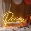 LED Prom Sign 20.08 x 10.43 Inches Acrylic Prom Light up Sign Graduation Party Decoration Neon Graduation Grad Prom Sign Letter Backdrop