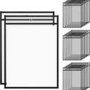 20 Pack Black Job Ticket Holders, 10" Wide x 13.5" Tall - Clear Plastic Shop Ticket Holder - Easy to Use, Reusable & Easy Erase Plastic Invoice Holders, Water-Resistant & Durable