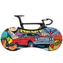 RIVERHIKER Stretchy Bike Wheel Cover, Anti-dust High Elastic Outdoor Indoor Washable Bicycle Protection Storage Bag(Red Car)