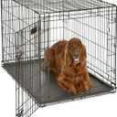 MidWest Homes for Pets 42-Inch iCrate for Large Breeds, 71-90 lbs, Single Door Folding Dog Crate with Divider Panel, Leak-Proof Tray & Secure Latch, Portable, Durable & Easy to Assemble