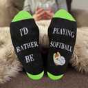 Softball Gifts, Softball Gifts for Team, Softball Gifts for Girls, Softball Mom Gifts, Softball Dad Gifts, Stocking Stuffers Softball Socks, Softball Gifts for Coaches, Gifts for Softball Players (Black)