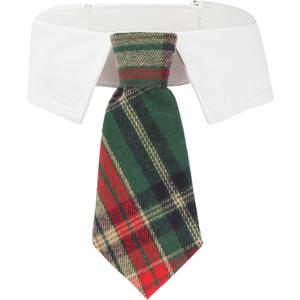ADOGGYGO Christmas Dog Necktie, Xmas Pet Tuxedo Costume, Green Plaid Christmas Neck Tie Collars for Large Dogs (Large)
