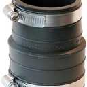 Fernco P1059-22 Flexible PVC Coupling For 2" Plastic Socket to Pipe Plumbing Connections
