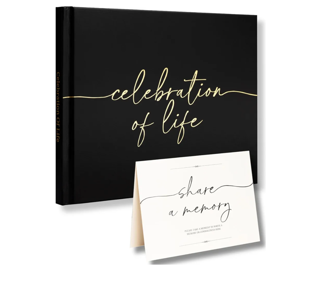 Lamare Funeral Guest Book for Memorial Service – Elegant Celebration of Life Guest Book and in Loving Memory Guest Book - Condolences Book for Funeral
