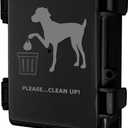 Dog Poop Bag Dispenser Wall Mount Waterproof Outdoor Dog Bag Dispenser | Printed With Cute Dog Poop Signs | Stake, Pole, Fence Mounted | Fits Home, Porch, Lawn, Yard（black, only dispenser)
