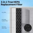 HE401 Filter Replacement Compatible with Shark Air Purifier 4-Fan Models (HE401 HE400 HE402 HE405), H13 True HEPA Filter with Activated Carbon Pre-filter, 1 Pack
