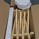 Qilery 12 Set Acrylic Paint Kit Mini Stretched Canvas with Easel, Acrylic Paints Strips, Brushes, Palette, Art Set for Kids Adults Classroom Birthday Party Favors(6 x 6 Inch)