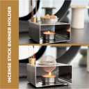 CiLoN 4in1 Incense Holder, Frankincense Burner, Essential Oil Burner Aromatherapy Diffuser, Resin Burner, Esfand Burner with Tea Candle Warmer. Spiritual Gift for Yoga & Meditation Lovers. 304SS Black