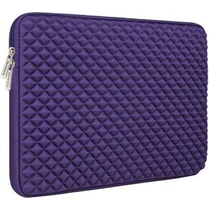RAINYEAR 16 Inch Laptop Sleeve Diamond Foam Shock Resistant Protective Case Fluffy Lining Zipper Cover Carrying Bag Specially Compatible with New 16" MacBook Pro A2141 A2485 M1 M2 M3 M4(Purple)