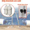 Boat Fender Holder,304 Stainless Steel Marine Folding Double Fender Rack for Boat Fender (Hold 4 Fenders)