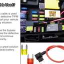 TIPM Bypass Cable, Fuse Holder Fuse Adapter,Repair Fuel Pump Relay Bypass Cable Compatible with Dodge Ram 1500 2500 3500 Jeep Chrysler VW 2007-2016, 14AWG Wire/20AMPs Replace CBWPR091AA