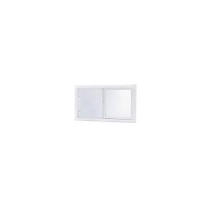 Left-Hand Single Sliding Vinyl Window White with Dual Pane Insulated Glass