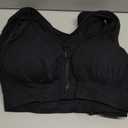 Women's Zipper Front Closure Sports Bra Racerback Yoga Bras (X-Large, 3 Pack Black)