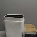 2 Pack 2.7 Gal Bathroom Trash Can with Lid, Automatic Trash Can Small Smart Garbage Can Touchless, Slim Motion Sensor Waterproof Plastic Trash Bins for Bedroom Office Kitchen Toilet (White)