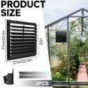 20 Inch Automatic Exhaust Shutter Louver Vent, 2Pcs Aluminum Gravity Shutters Louver for Windows Outside, Home Attics, Greenhouse Vent