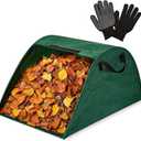 Leaf Collector Bag with Gardening Gloves  100L Leaf Collector and Leaf Cleanup for Yard, Leaf Bag for Leaves and Leaf Scooper with Garden Waste Bag, Easy Leaves Collector