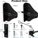Anti Sag Fence Door Frame Kit Double Door Kit Heavy Duty 90 Degree Right Angle Hinges with Self-Locking Gate Latch & Corner Brace - for Wood Gates, Garden Fence