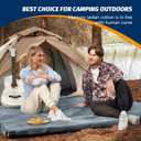 CYMULA CertiPUR-US Full Memory Foam Camping Mattress Pad, Portable Foam Sleeping Pad for Camping, Roll up Sleeping Mat Guest Floor Bed for Sleepover, Car, Tent SUV Cot Mattress