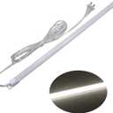 110V Under Cabinet Lights,17inch LED Under Counter Lighting with 6foot Plug Cable,Reading Desk Lamp for Kitchen/Shelf, Plastic (Naturally White 4000K)
