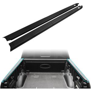 Bed Rail Caps for Ford F150 2015-2020 with 5.5ft Bed Left & Right Side Truck Bed Rail Molding Cap Protector W/Stake Holes,Black Tailgate Cover for Ford F150 2015-2020 Accessories,2PCS