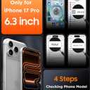 SPIDERCASE Magnetic for iPhone 17 Pro Case, with 2 Pcs Tempered Glass Screen Protector Translucent Matte Case Anti-Scratch Anti-Fingeprint Slim Phone Case for iPhone 17 Pro 6.3”, Black