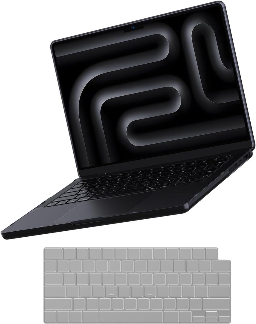 Soonjet for MacBook Pro 14 inch Case | M5 M4 M3 M2 M1 Pro/Max 2026-2021 | 100% Match Official Color | Hard Shell + Laptop Keyboard Cover | Space Black Clear