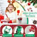 Sabary 24 Pcs 10 Color Christmas Ballpoint Pen Multicolor Retractable Ballpoint Pens 0.7 mm Multicolor Pen in One Push Type Multifunction Marker for Home Office Supplies Gift, 4 Styles