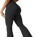 YEOREO Women Workout Scrunch Flare Jumpsuits Sexy Backless Butt Lift Gym Yoga Jumpsuits, Smal